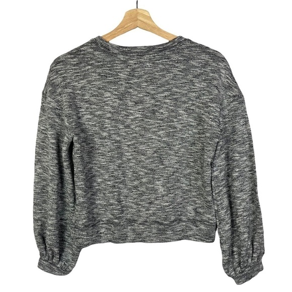 Madewell Textured Crewneck Sweatshirt Marled Gray XXS - Picture 5 of 7